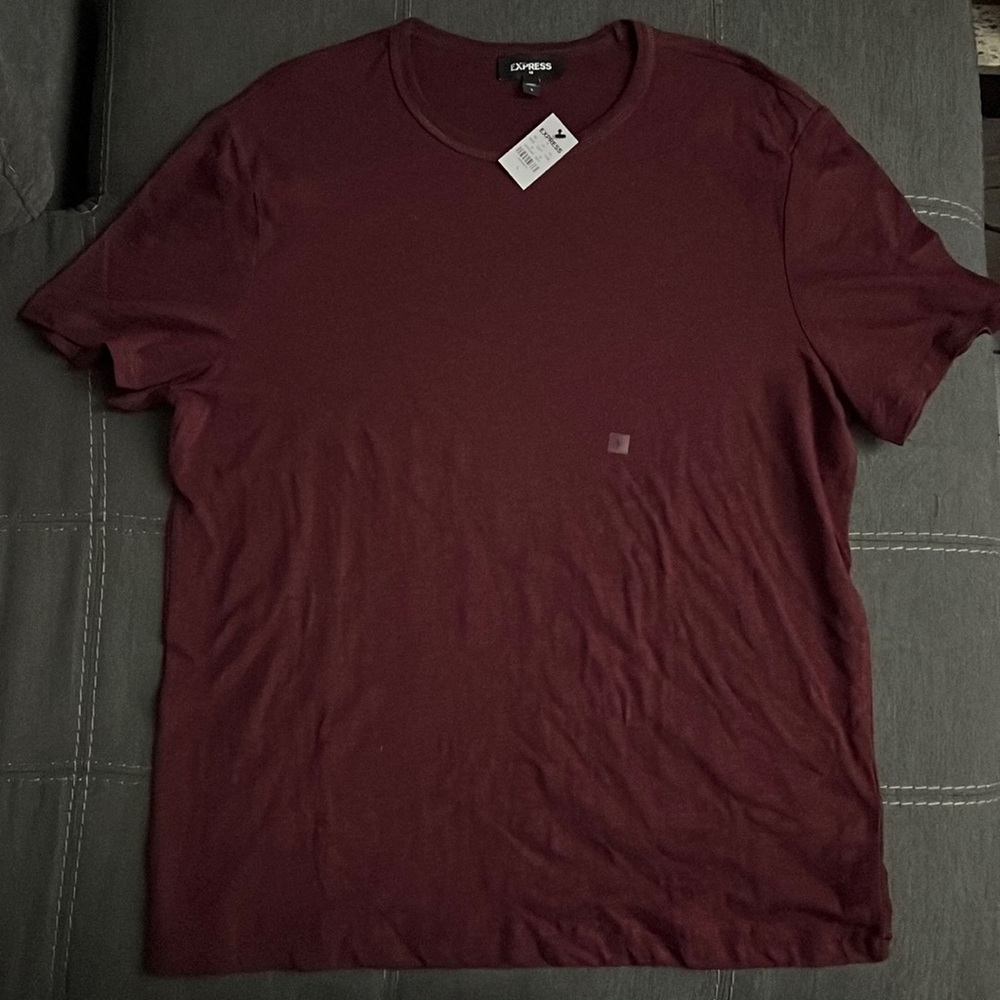 Plain maroon large Express tee shirt
